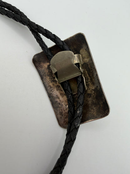 Vintage Sterling Silver Turquoise Native American Bolo Tie