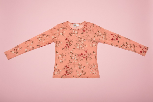 Cyndi Lauper's Vintage Oilily Y2K Cherry Blossom Mesh Top