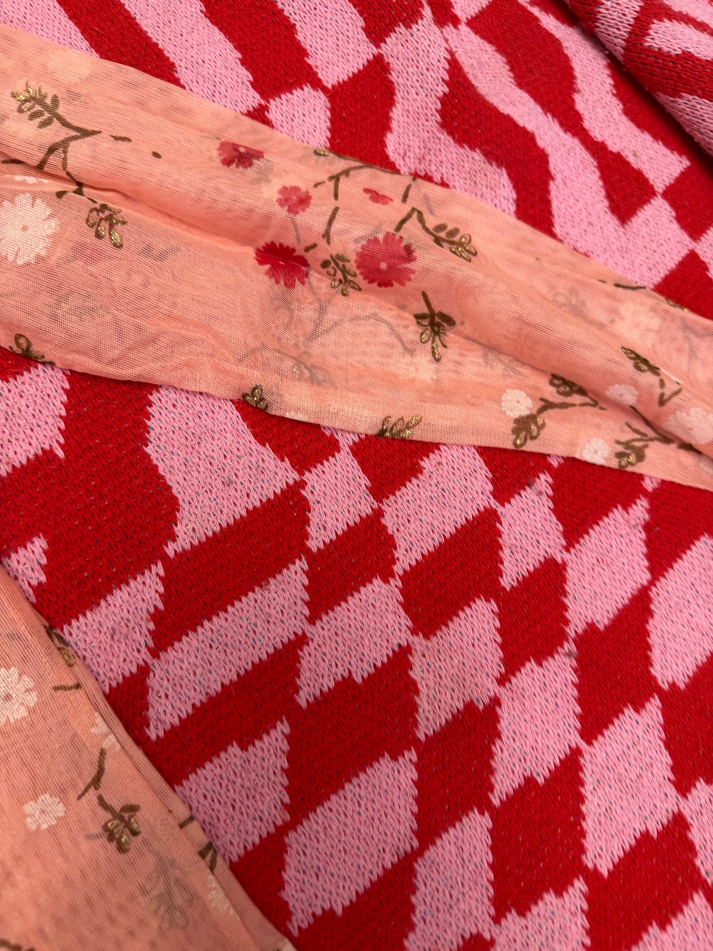 Cyndi Lauper's Vintage Oilily Y2K Cherry Blossom Mesh Top