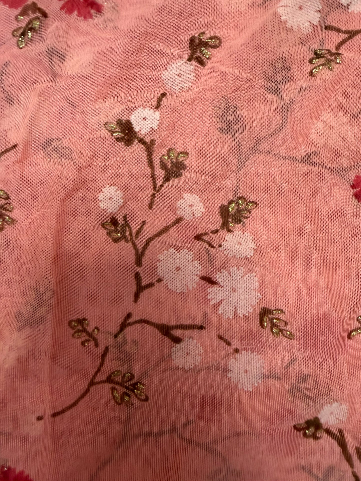 Cyndi Lauper's Vintage Oilily Y2K Cherry Blossom Mesh Top