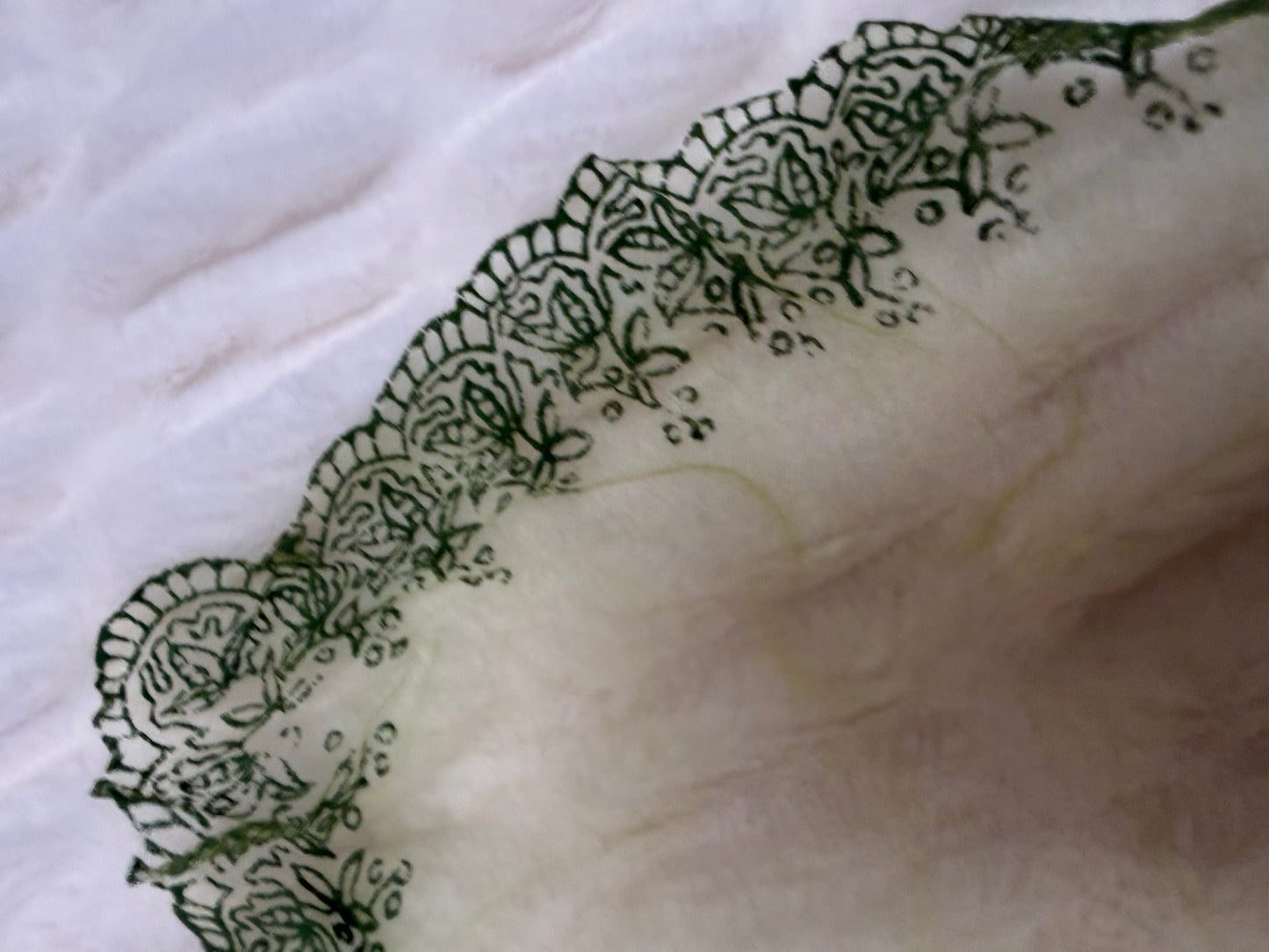 Cyndi Lauper's Vintage Sheer Lime Green Painted Scarf
