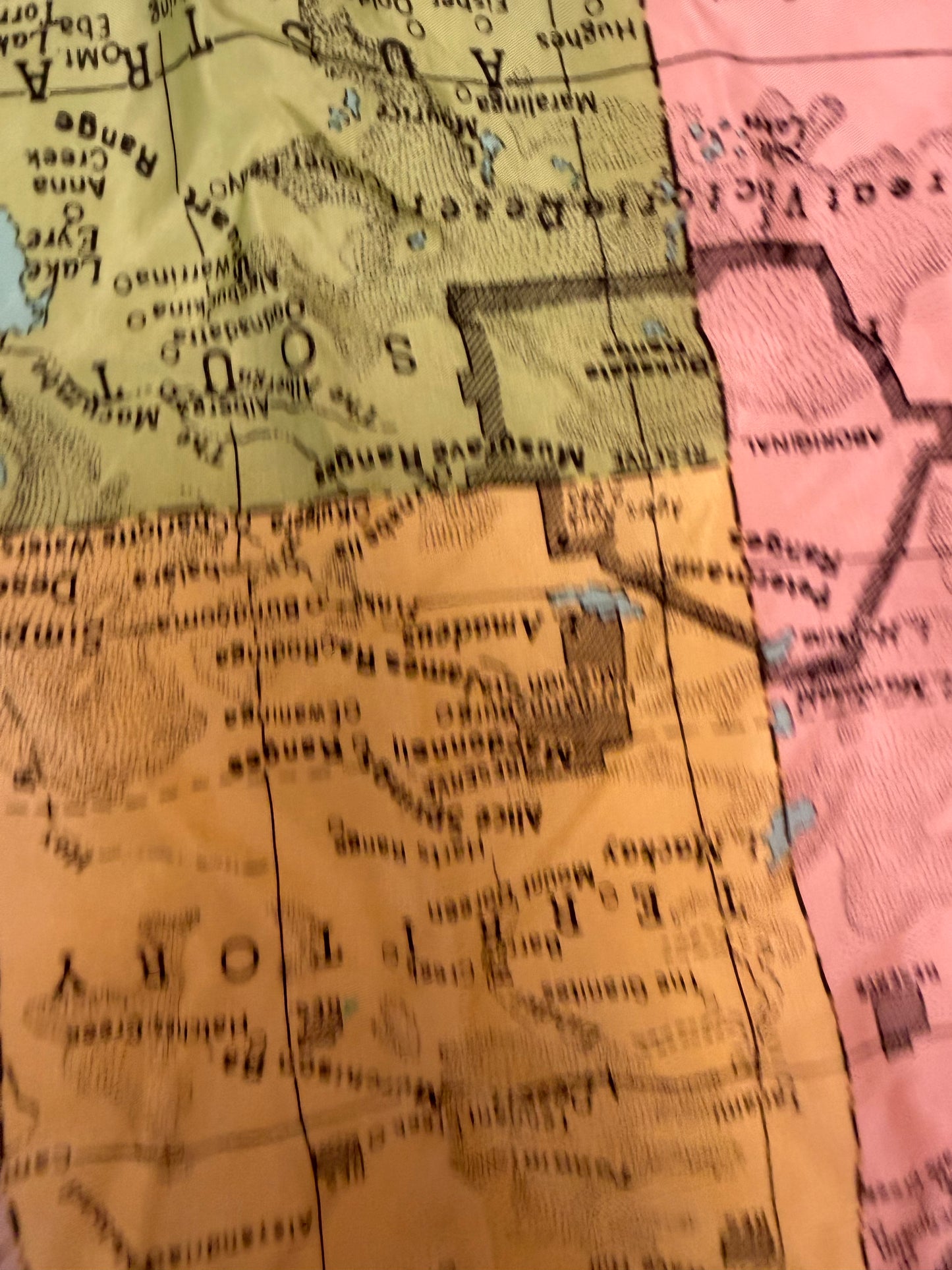 Cyndi Lauper's Vintage Australian Map Scarf