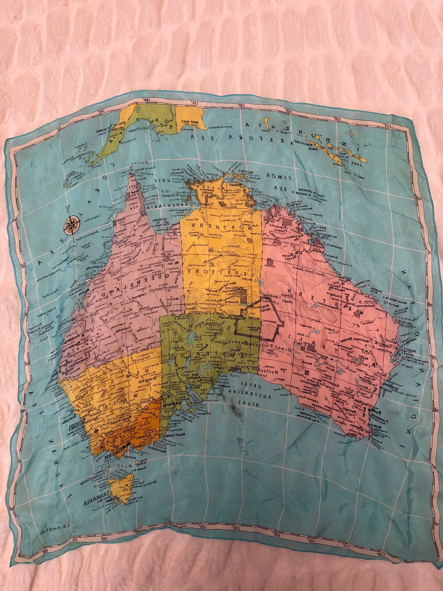 Cyndi Lauper's Vintage Australian Map Scarf