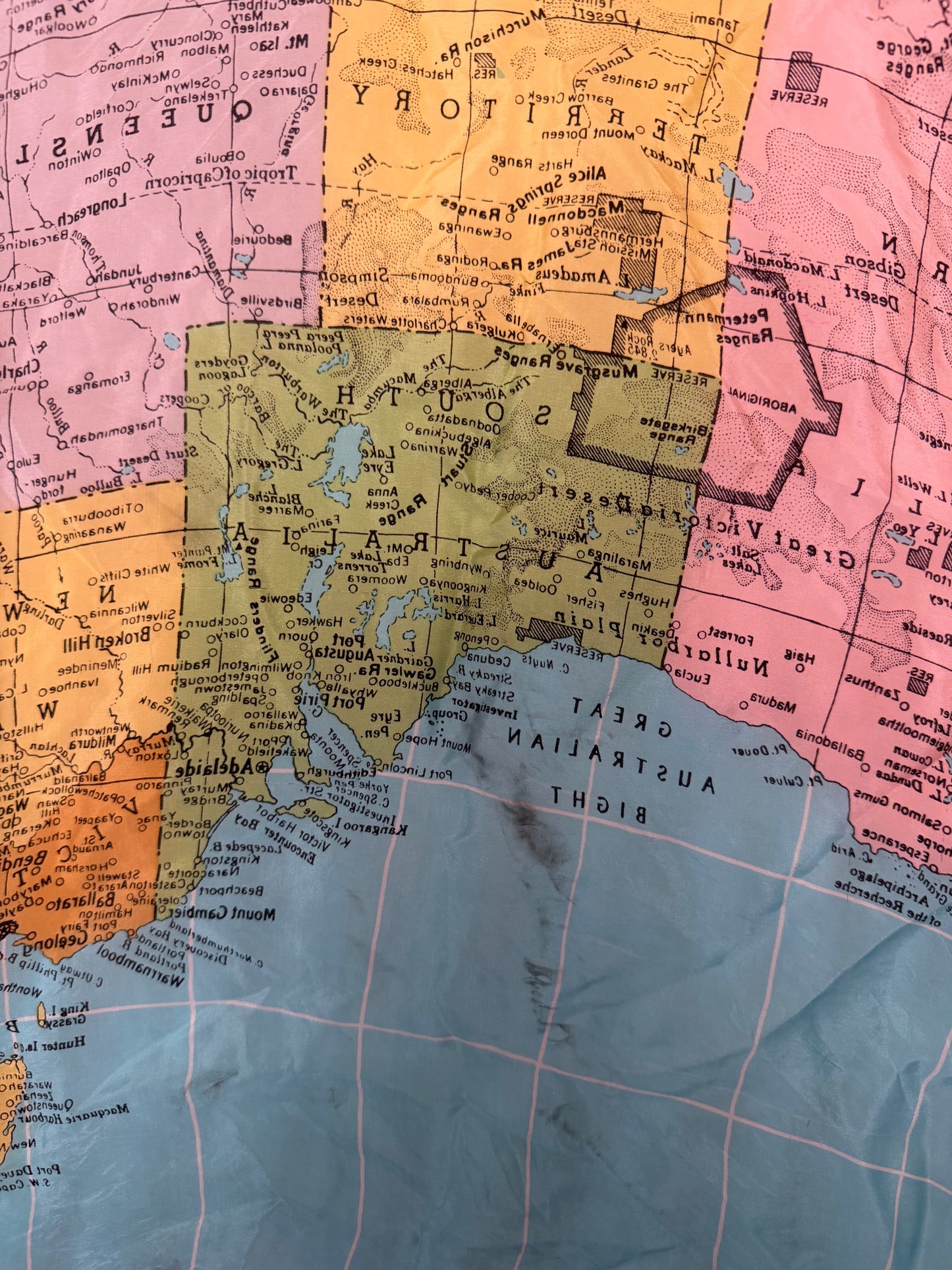 Cyndi Lauper's Vintage Australian Map Scarf