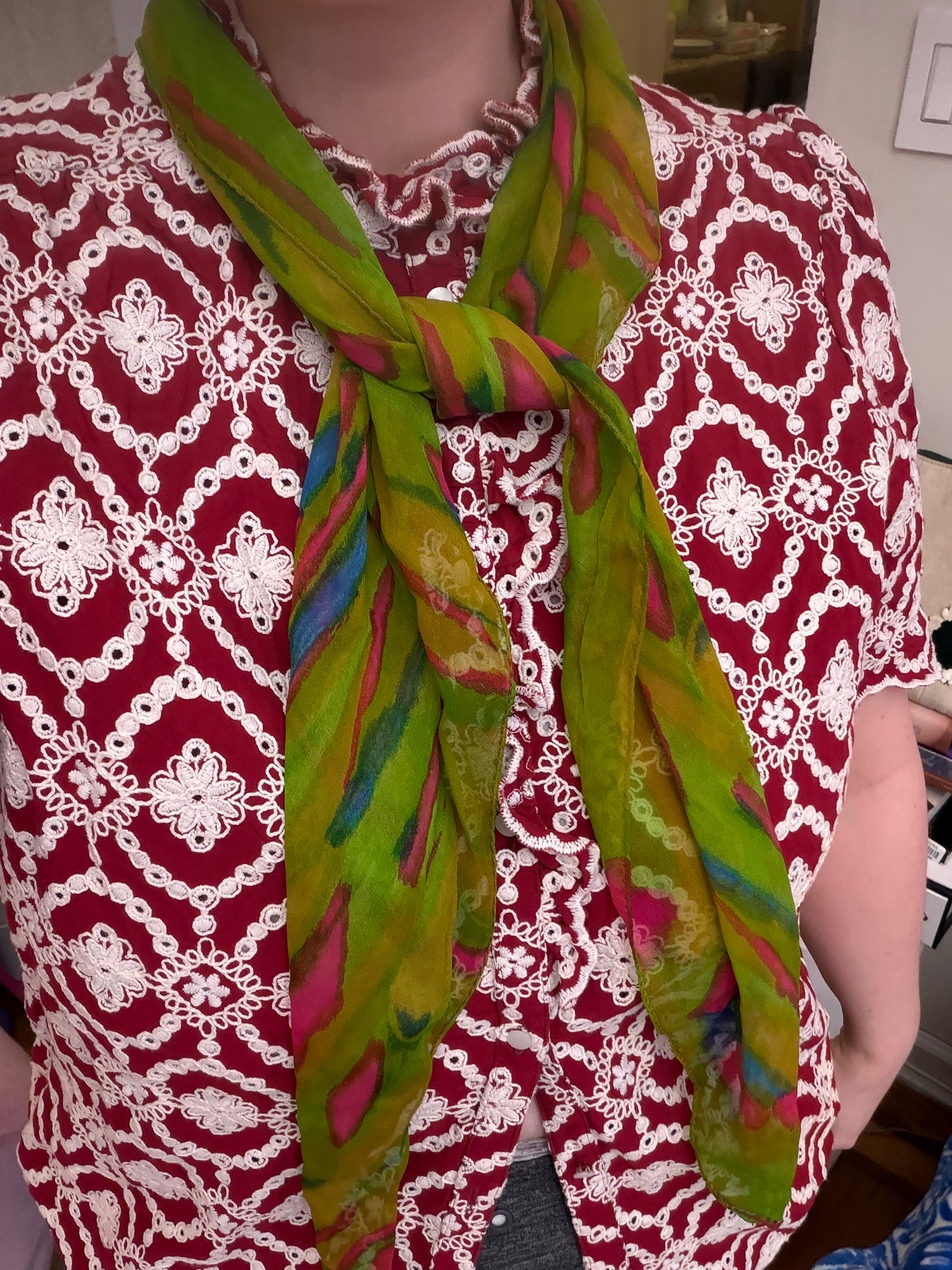 Cyndi Lauper's Vintage Watermelon Swirl Scarf