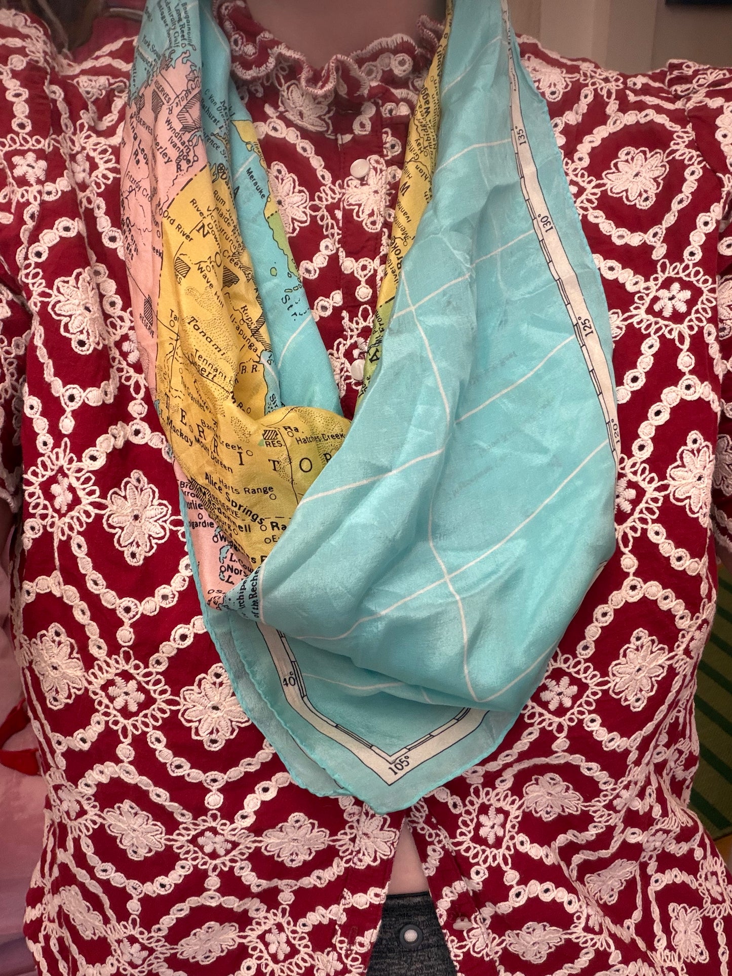 Cyndi Lauper's Vintage Australian Map Scarf