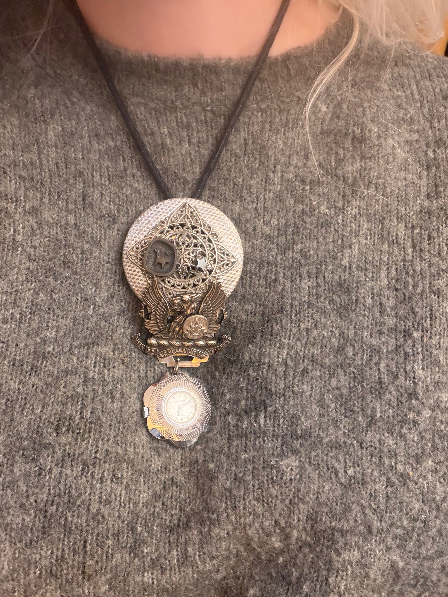 Vintage Sarah Jane Watch Collage Necklace