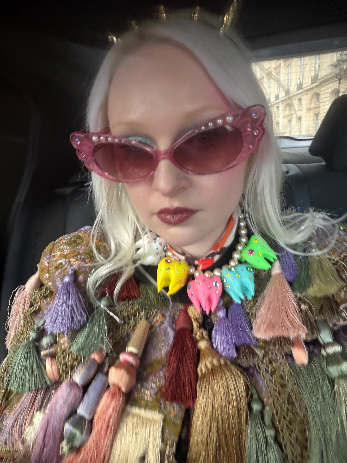 Rainbow Tooth Pearl Necklace