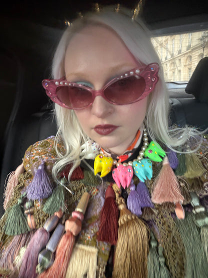 Rainbow Tooth Pearl Necklace