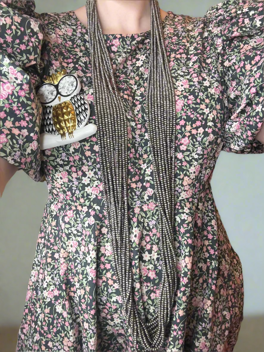 Iris Apfel's Documented Bernardaud 22K Gold & Porcelain Owl Brooch