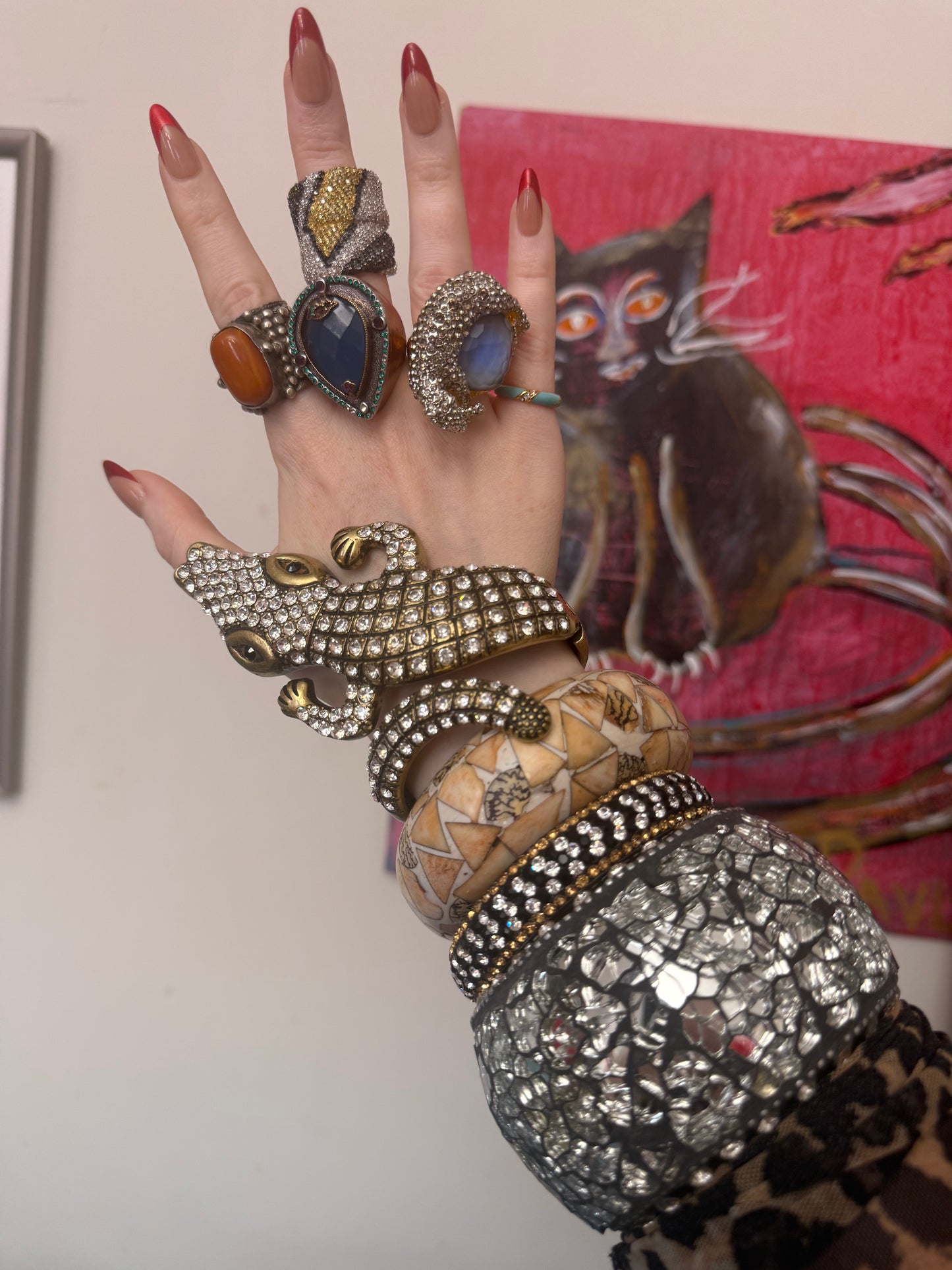 Iris Apfel's Sterling Silver Crystal Pavé Ring