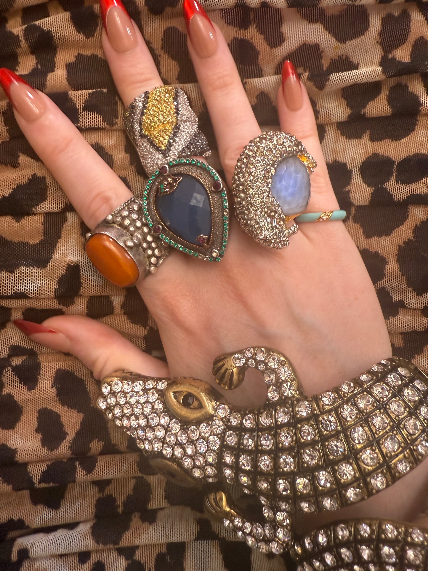 Iris Apfel's Sterling Silver Crystal Pavé Ring