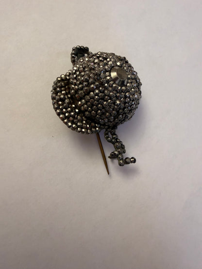 Antique Rare Victorian Cut Steel Jockey Cap Brooch