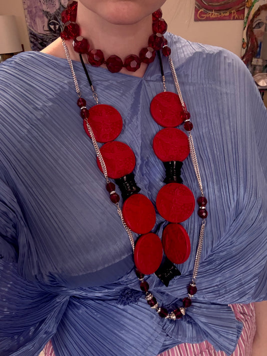 Iris Apfel's Cherry Pie Crystal Station Necklace