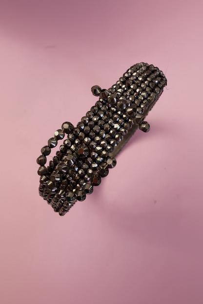 Antique Victorian Cut Steel Buckle Bracelet Bangle