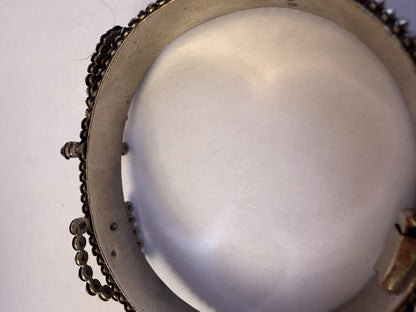 Antique Victorian Cut Steel Buckle Bracelet Bangle