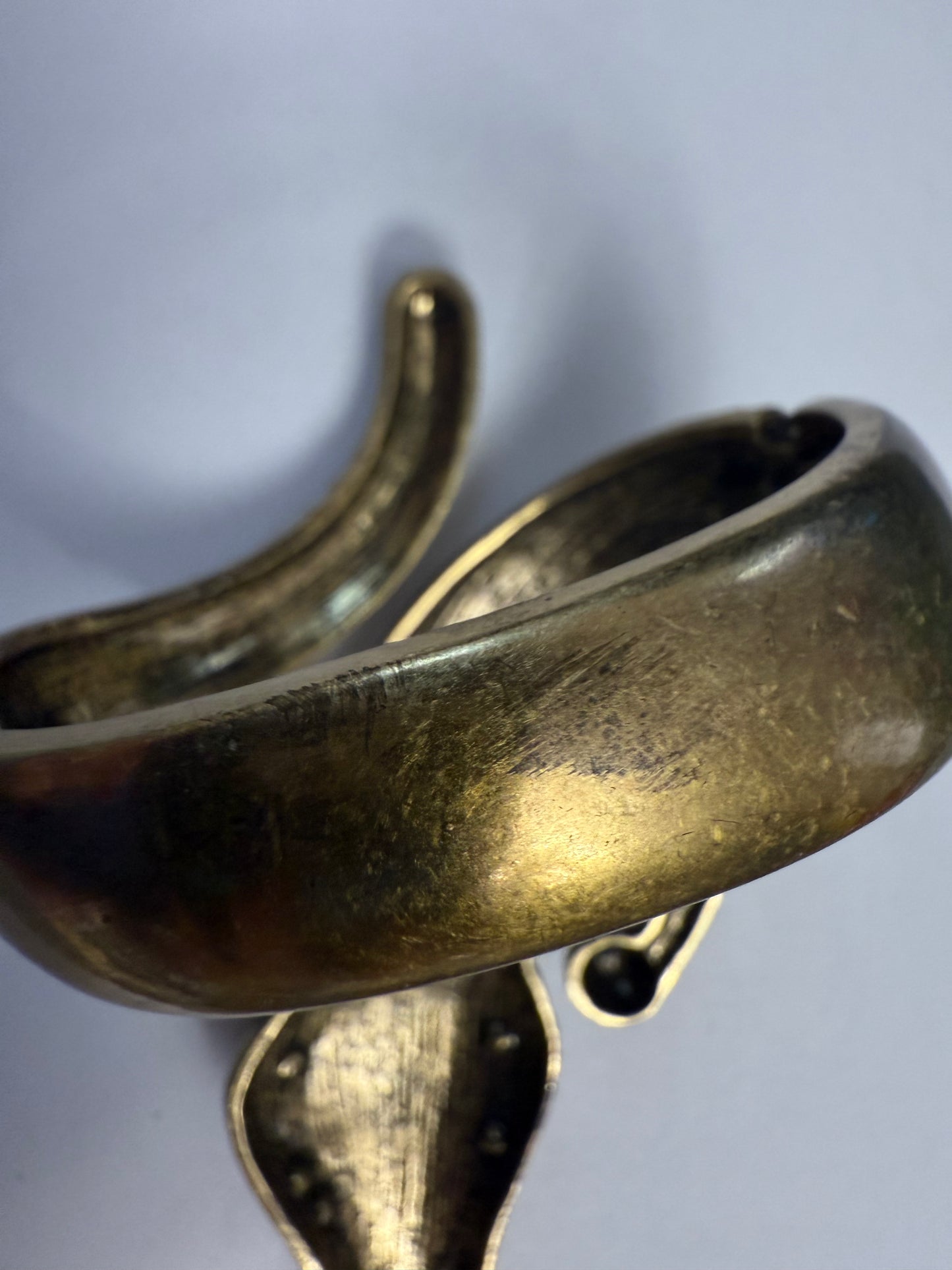 Iris Apfel's Vintage Documented Monumental Alligator Bracelet