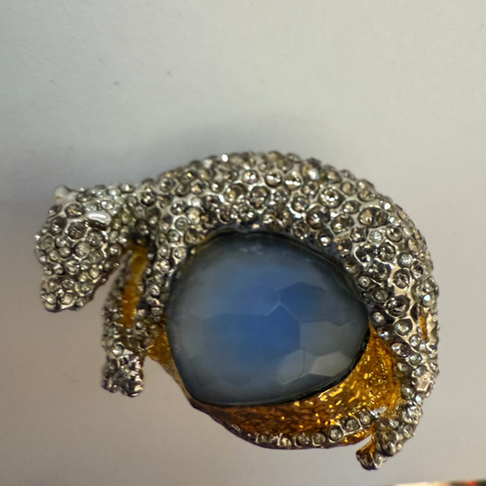 Iris Apfel's Alexis Bittar Crystal Panther Ring