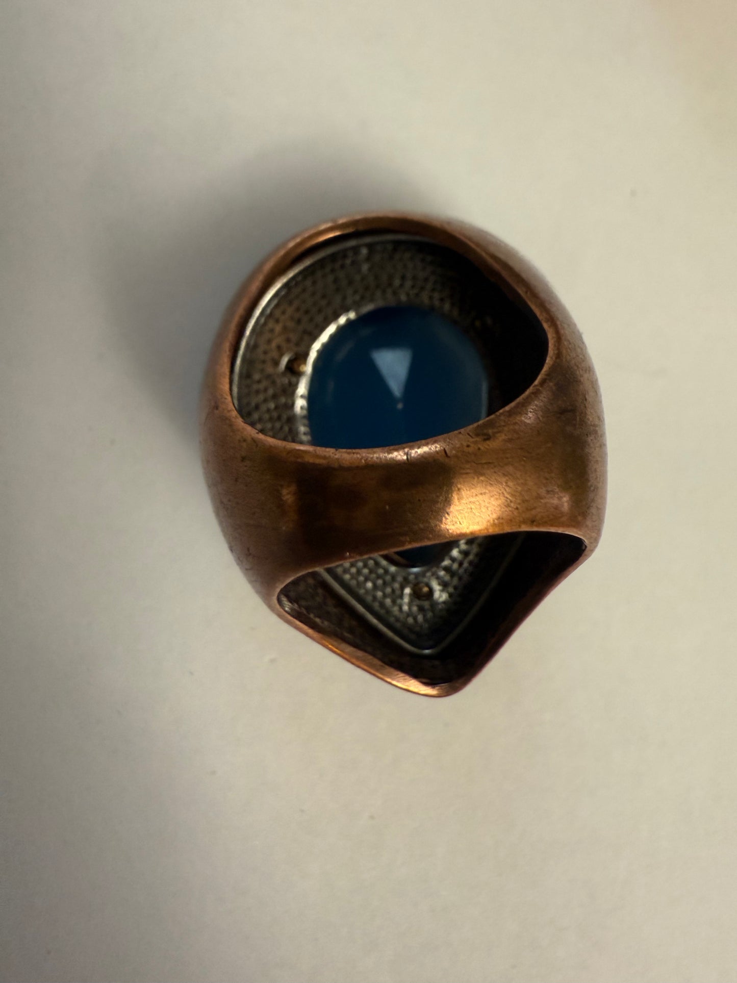 Iris Apfel's Vintage Chunky Oversized Blue Rhinestone Ring