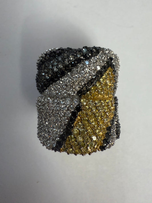 Iris Apfel's Sterling Silver Crystal Pavé Ring