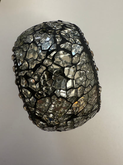 Iris Apfel's Highly Documented Vintage Massive Mirrored Ebony Bangle