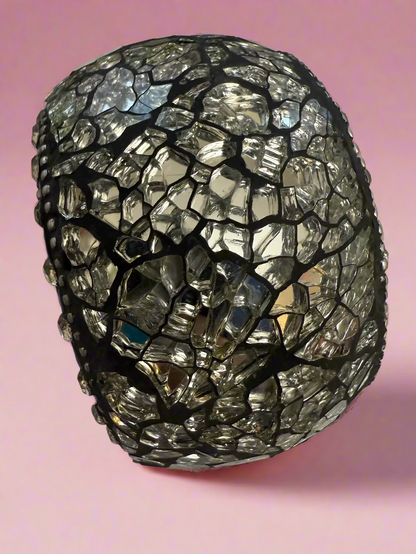 Iris Apfel's Highly Documented Vintage Massive Mirrored Ebony Bangle