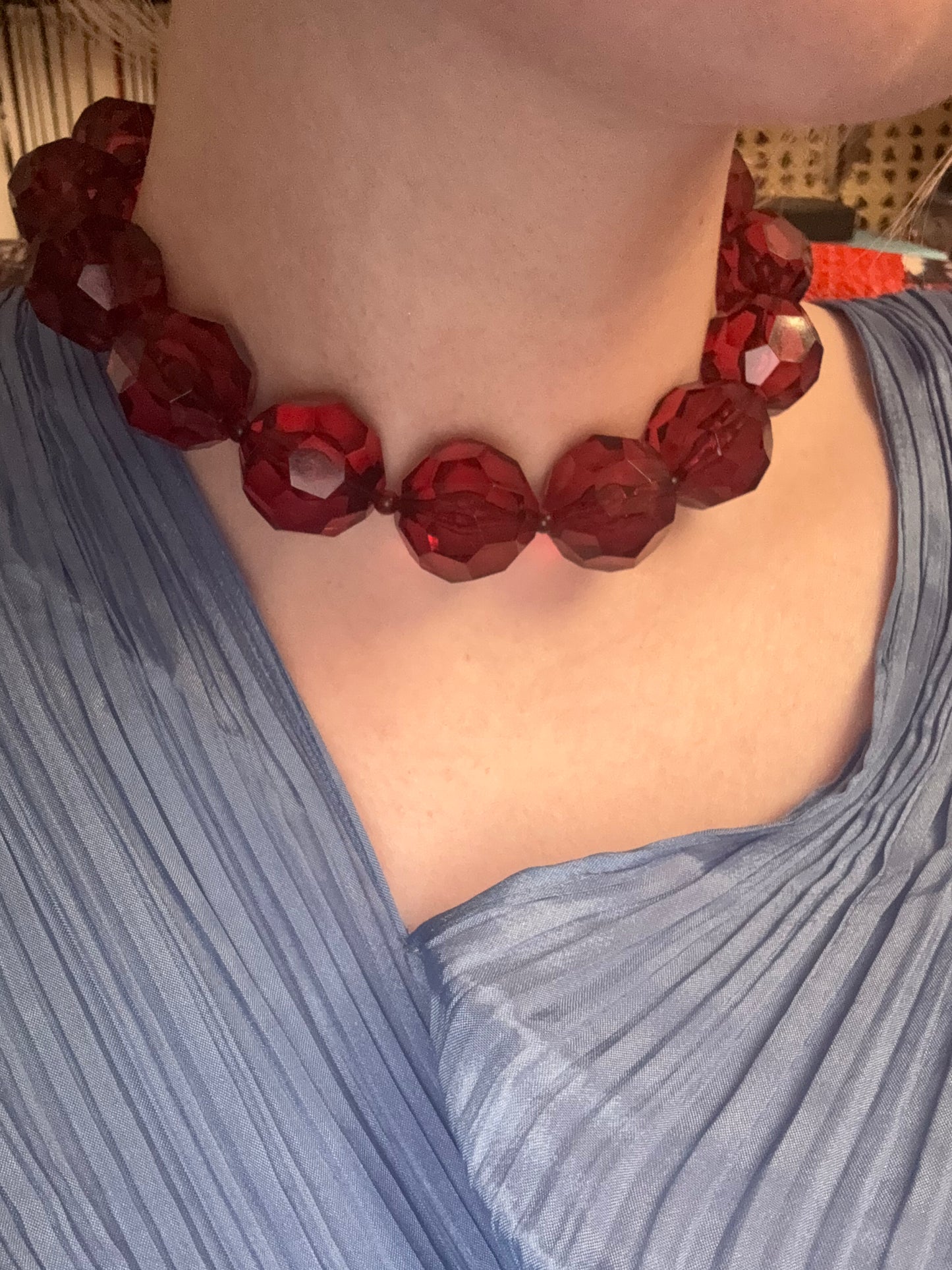 Iris Apfel's Cherry Pie Jumbo Chunky Choker Necklace