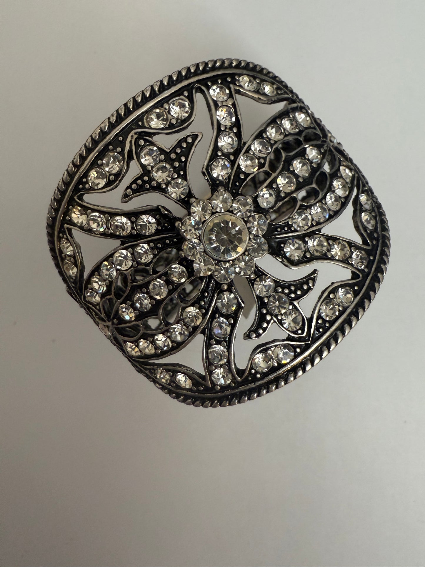 Iris Apfel's Chunky Vintage Rhinestone Crystal Cuff