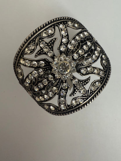 Iris Apfel's Chunky Vintage Rhinestone Crystal Cuff