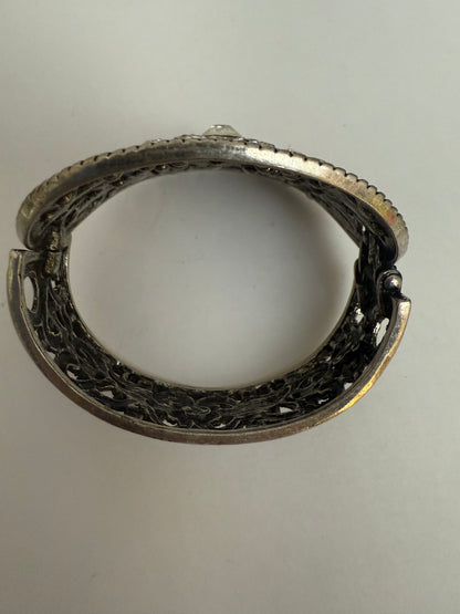 Iris Apfel's Chunky Vintage Rhinestone Crystal Cuff