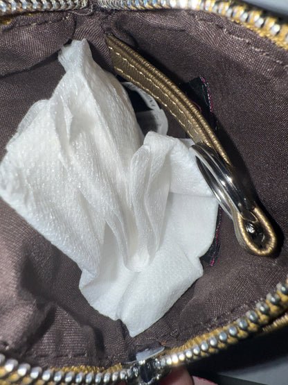 Iris Apfel's Vintage Gold Rose Coin Mini Purse Bag Charm