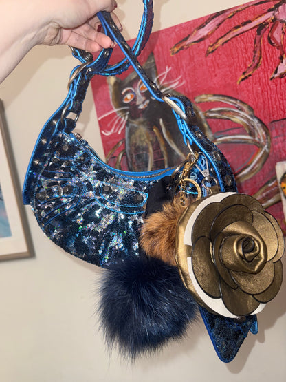 Iris Apfel's Vintage Pologeorgis Fur Puffs Bag Charm