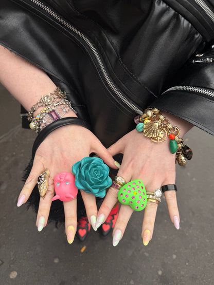 Watermelon Heart Puff Ring