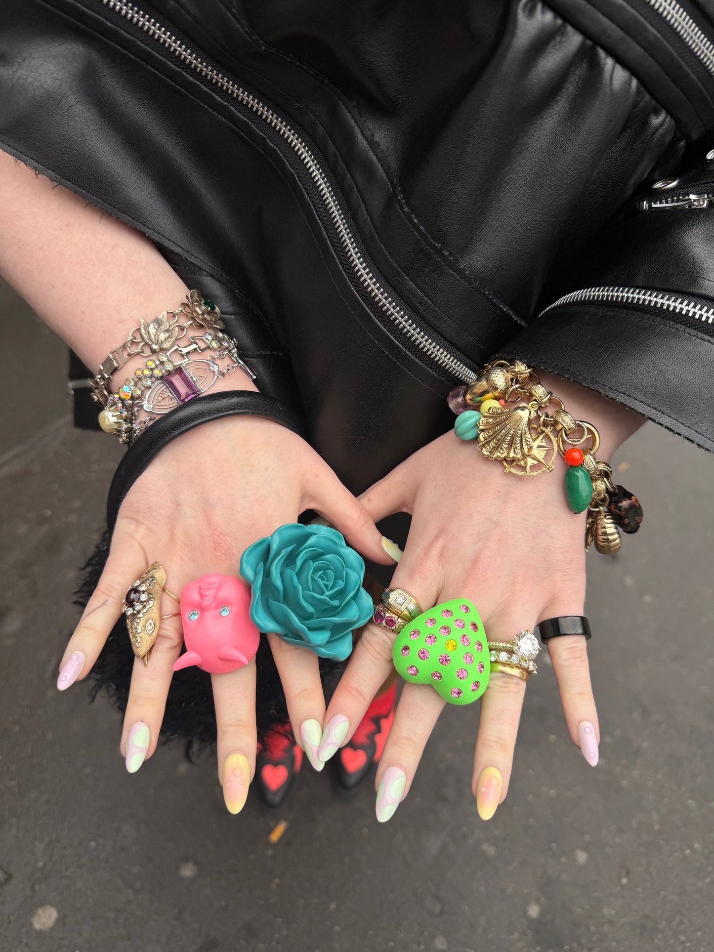 Watermelon Heart Puff Ring