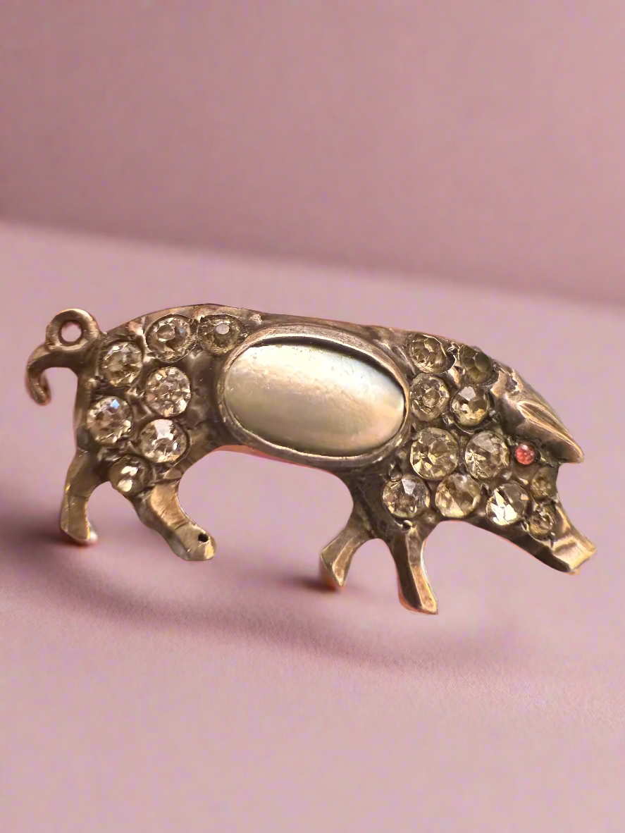 Iris Apfel's Antique Silver Victorian Pig Ring
