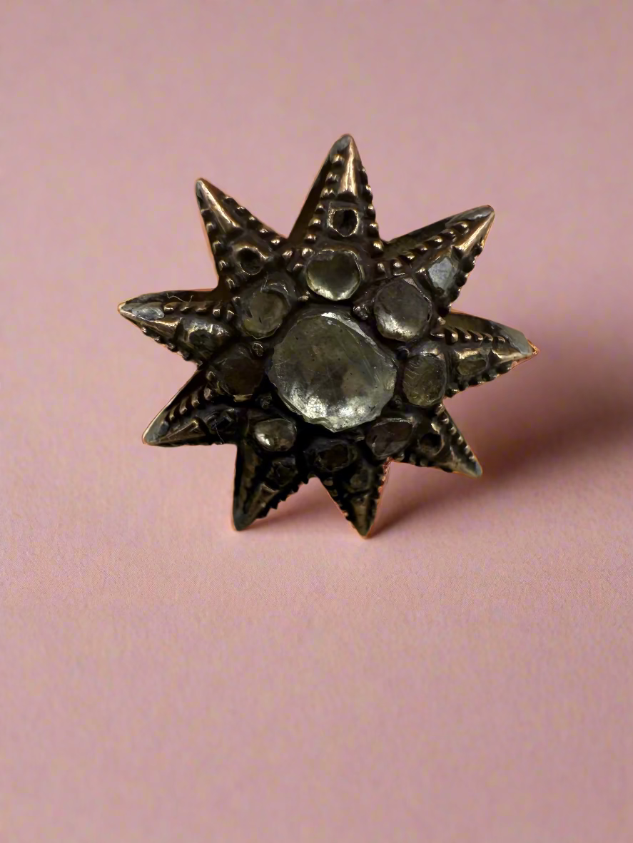 Iris Apfel's Antique Gold Diamond Lucky Star Ring