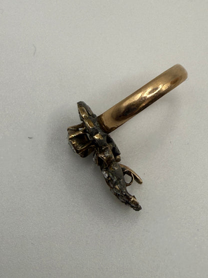 Iris Apfel's Antique 14K Diamond Hand Ring