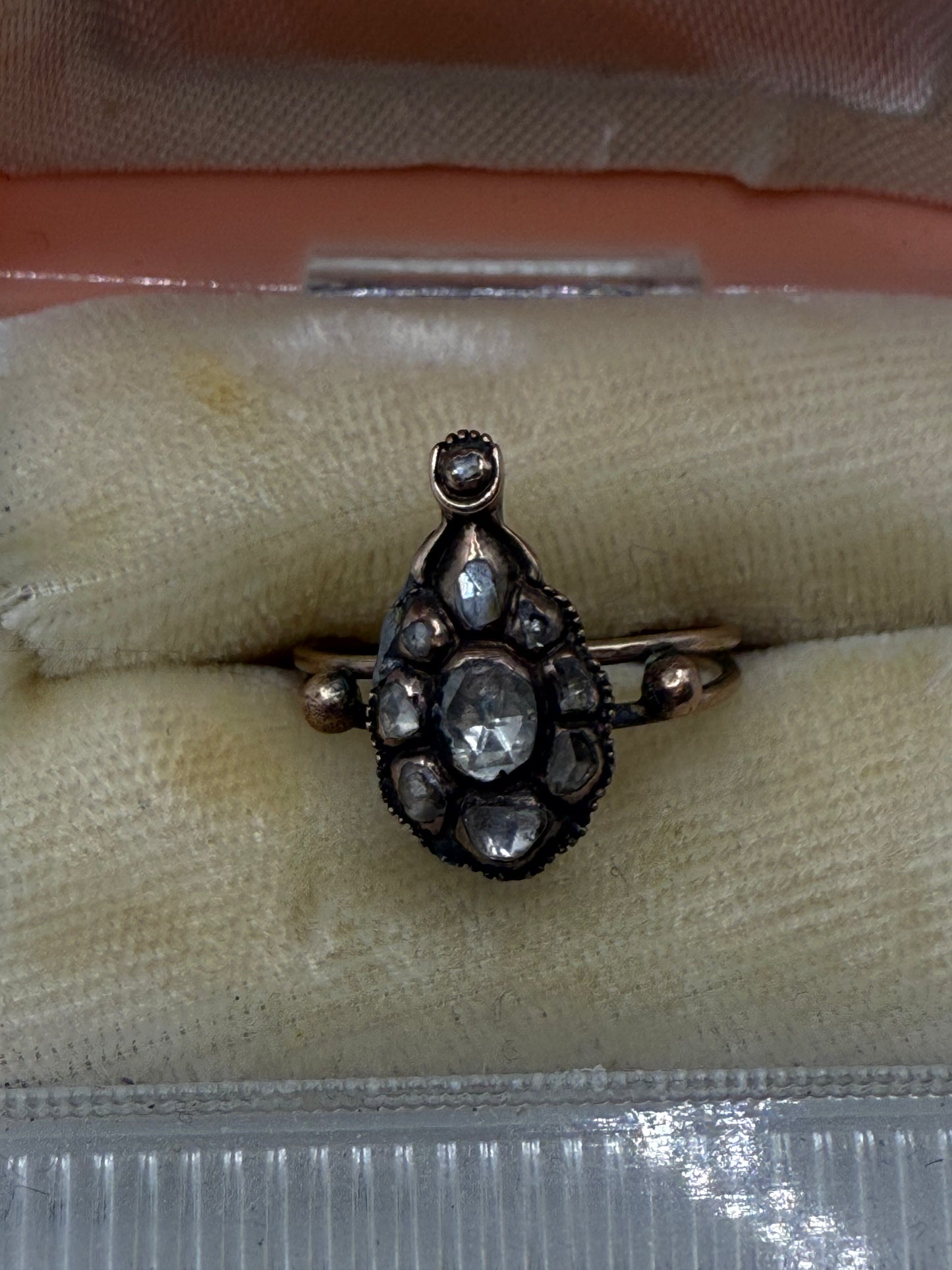 Iris Apfel's Antique Gold Georgian Diamond Teardrop Ring