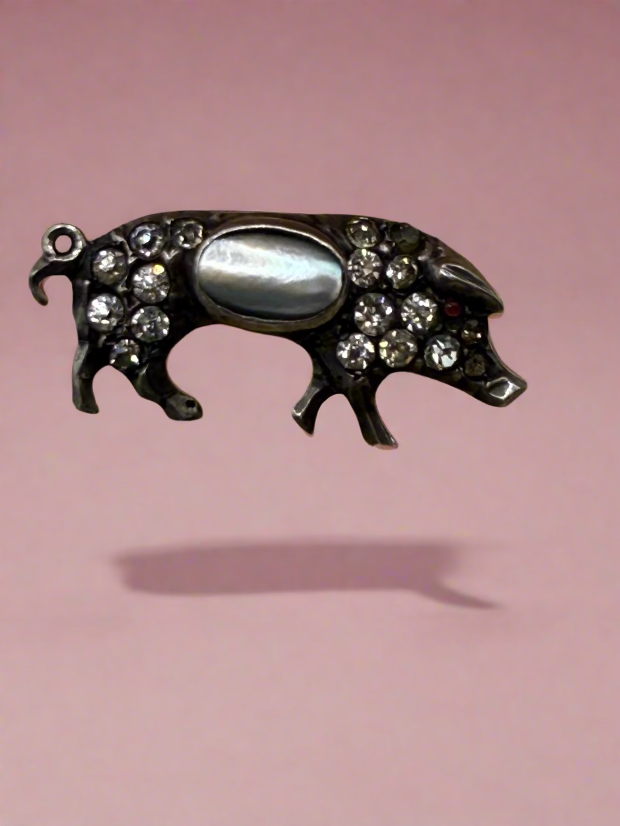 Iris Apfel's Antique Silver Victorian Pig Ring