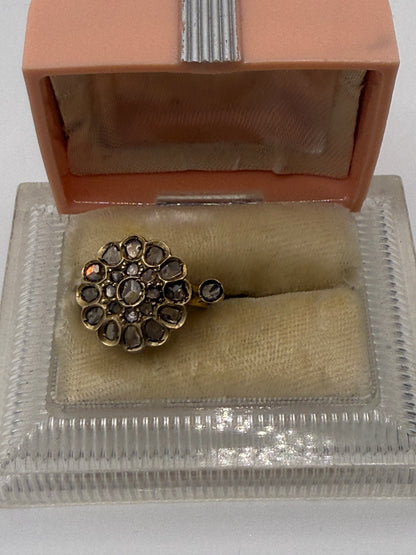 Iris Apfel's 18K Gold Antique Diamond Flower Ring