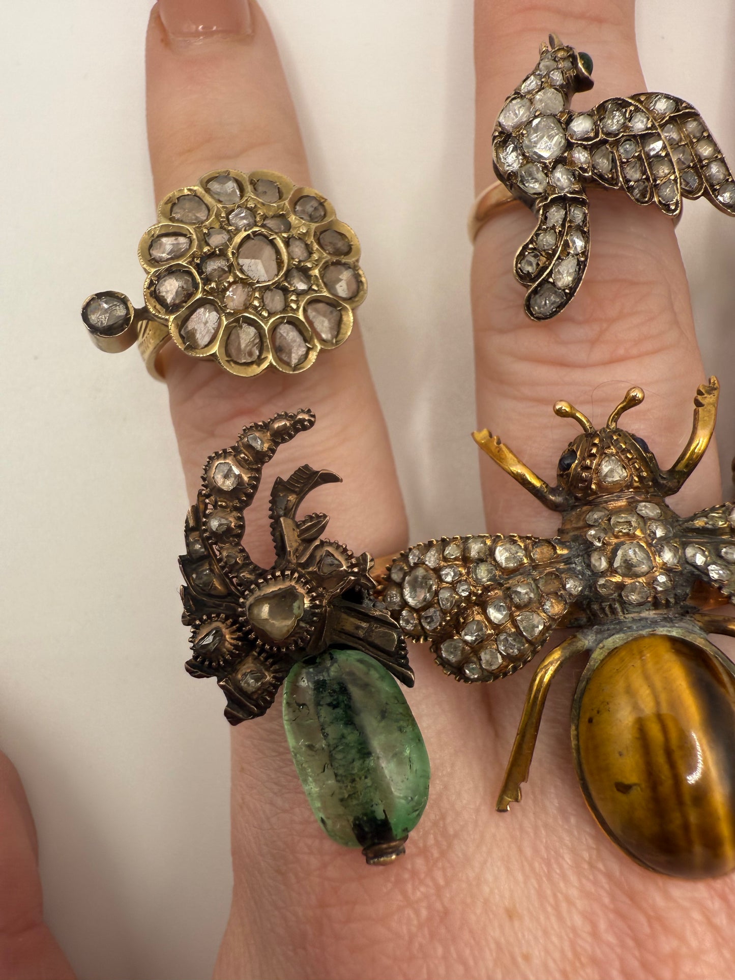 Iris Apfel's Antique Diamond Gold Bird Ring