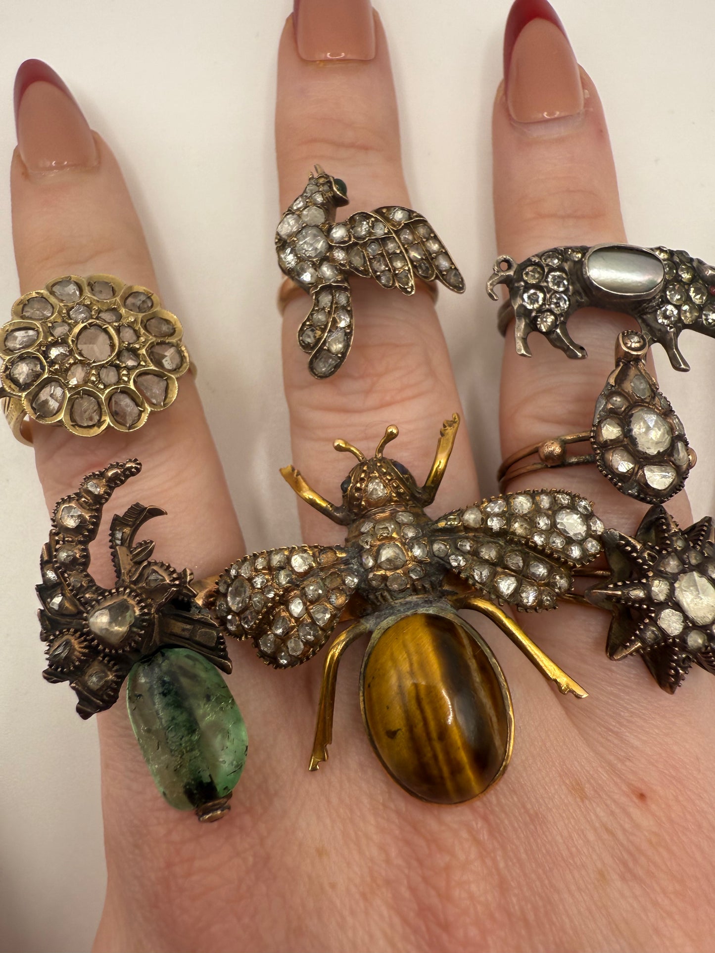 Iris Apfel's Antique Diamond Gold Bird Ring