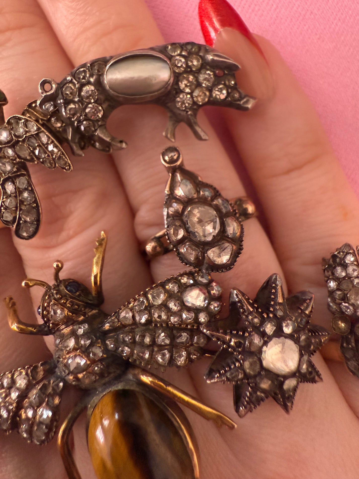 Iris Apfel's Antique Gold Georgian Diamond Teardrop Ring