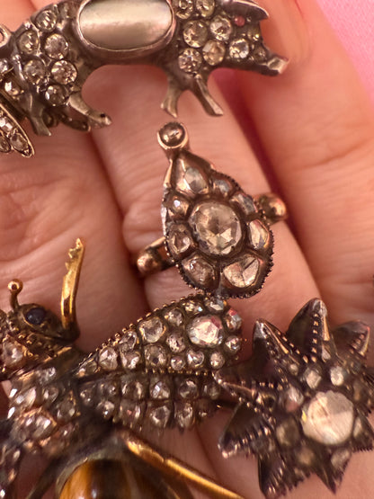 Iris Apfel's Antique Gold Georgian Diamond Teardrop Ring