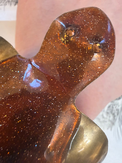 Vintage Rare Estelle Misbach Artisan Oversized Turtle Cuff Bracelet