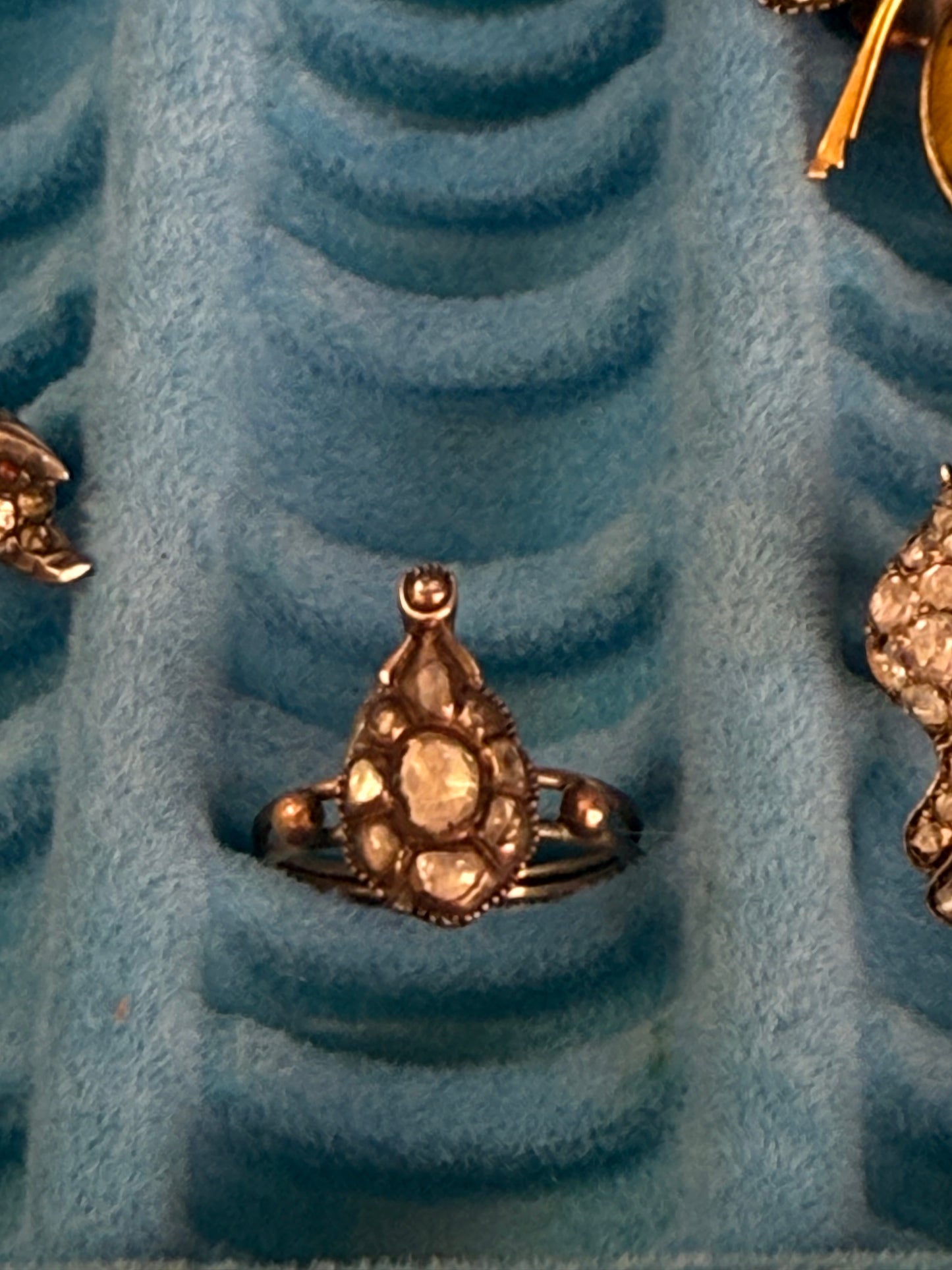 Iris Apfel's Antique Gold Georgian Diamond Teardrop Ring