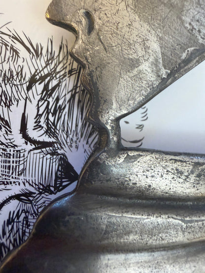 Vintage French Oversized Art Nouveau Inspired Face Pendent/Belt Buckle