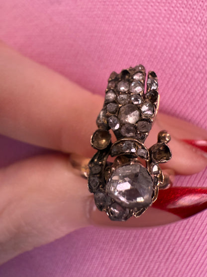 Iris Apfel's Antique 14K Diamond Hand Ring