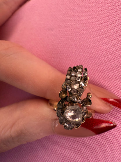 Iris Apfel's Antique 14K Diamond Hand Ring