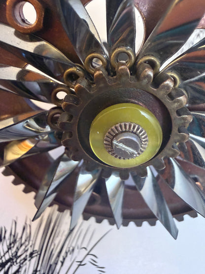 Vintage Huge French Artsy Pinwheel Cog Statement Ring